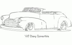 18 Chevy Convertible Free DXF Vectors File