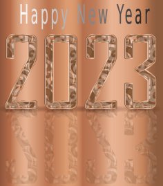 2023 Happy New Year Elegant Luxury Shiny Texts Words Decor Free Ai Vector File