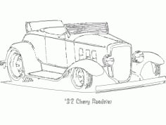 32 Chevy Roadster Free DXF Vectors File