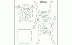 3D Chair Free Dxf File For Cnc DXF Vectors File