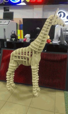 3D Puzzle Giraffe Free CDR Vectors File