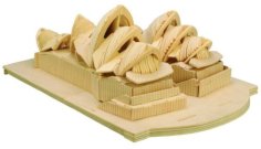 3D Wood Puzzle Sydney Opera House Architectural Model DXF File for Laser Cutting