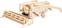 3D Wooden Puzzle Assembly Instructions Drawing for Combine Harvester Vector File