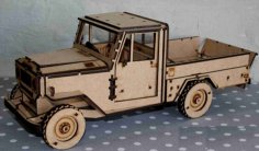 3D Wooden Puzzle Toyota Land Cruiser Toy Model CDR File for Laser Cutting
