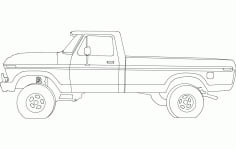 78 Ford Pickup 17 inches Laser Cut DXF File