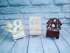 8 March Womens Day Gift Phone Stand Laser Cut CDR File