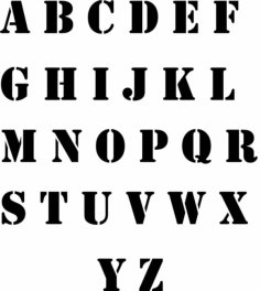 ABC Alphabet Stencil Font for Laser Cutting Best Alphabet Font for Laser Cut