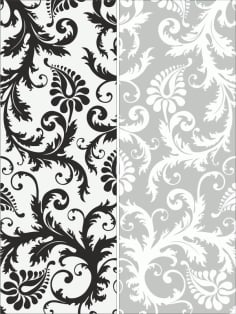 Abstarct Floral Graphic Panel Laser Cut CDR File