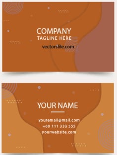 Abstract Business Card Template, Visiting Card Design Free Vector