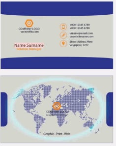 Abstract Business Card Template Design Vector File