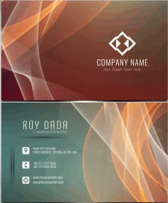 Abstract Colorful Elegant Wavy Business and Visiting Card Template Vector File