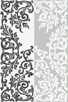 Abstract Floral Ornament Sandblast Pattern CDR File