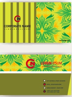 Abstract Geometric Shapes Business Card Template Free Vector