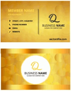 Abstract Shiny Business Card Template Free Vector