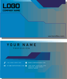Abstract Stylish Geometric Business Card Template Vector File