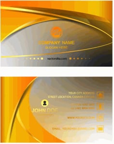 Abstract Stylish Wave Colorful Business Card Template Vector File