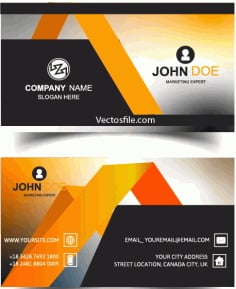 Abstract Stylish Wave Colorful Business Card Template Design Vector File