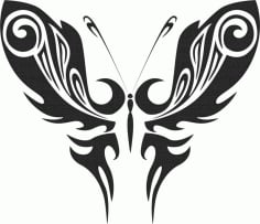 Abstract Tattoo Magic Butterfly Vector Laser Cut CDR File