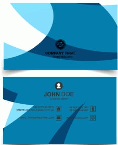 Abstract Wavy Business Card Template Vector File
