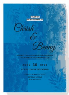 Abstract Wedding Beautiful Flowers Invitation Card Card Free Vector