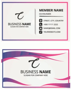 Abstract White Business Card Template Vector File
