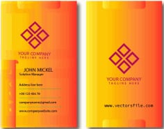 Accent Vertical Business Card Vector File