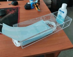 Acrylic Box For Face Masks and Sanitizer 3mm CNC Laser Cutting CDR File
