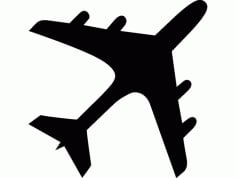 Aeroplane silhouette Free DXF Vectors File