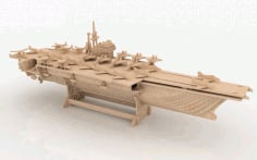 Aircraft carrier 3D Puzzle Free DXF File
