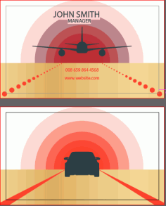 Airport Transfer Business Card Vector File
