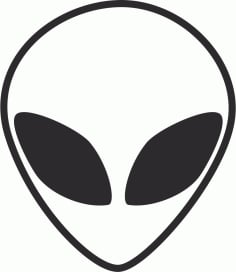Alien Face Sticker CDR File