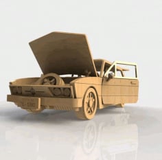 Amazing Wooden Car DIY 3D Puzzle Laser Cut Free DXF File