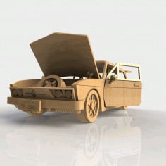 Amazing Wooden Car DIY 3D Puzzle CDR File