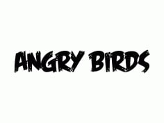 Angry Birds Black Logo Free Vector