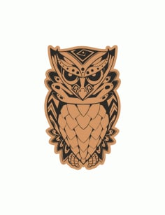 Angry Wooden Owl Crafts CDR File