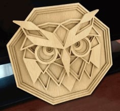 Angry Wooden Owl Plate CDR File