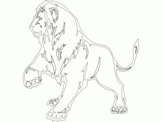 Animal Mascot Lion Template DXF File
