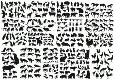 Animals Collection Vector Silhouette CDR File