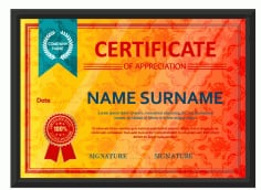 Appreciation Certificate Design with Classical Style Vector File