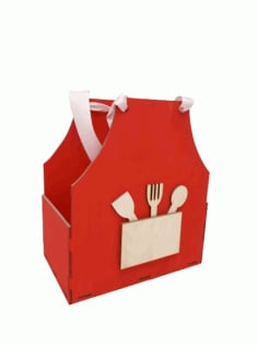 Apron Shaped Gift Box Mother’s Day Treat Box Laser Cut CDR File