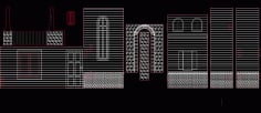 Arches Walls Doors Windows Laser Cut DXF File