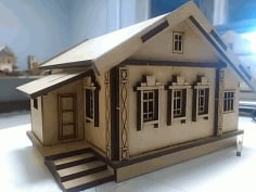 Architectural Model House Laser Cutting CDR and DXF File