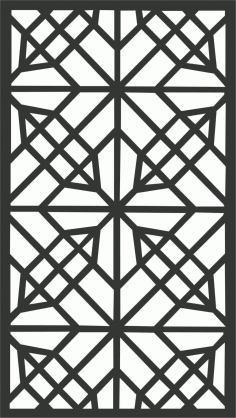 Asian Laser Cut Metal Privacy Screen Panel DXF File