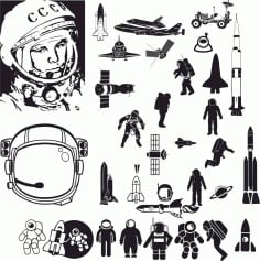 Astronaut Silhouette CDR File
