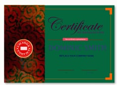 Award Certificate Design with Abstract Background Vector File