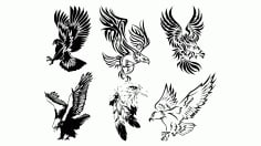 Awesome Tribal Eagle Tattoos Free Download CDR File