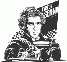 Ayrton Senna Vector Free CDR Vectors File