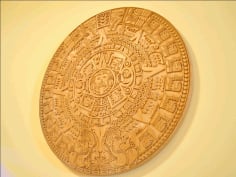 Aztec calendar stone Free DXF File