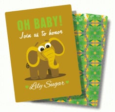 Baby shower card Vector File