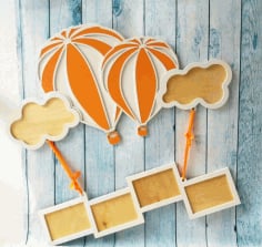 Baloon Photo Frame CNC Laser Cutting Free Vector CDR File